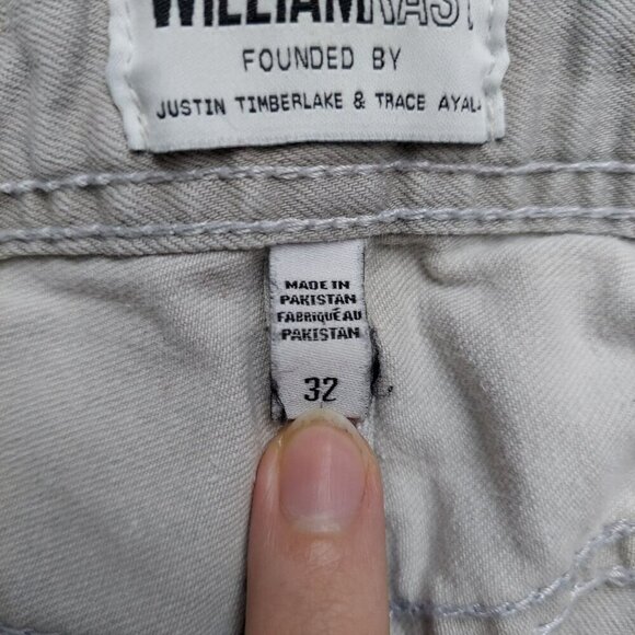 William Rast Mens Distressed Denim Shorts Light Wash Size 32 Actual 34 - Picture 10 of 12